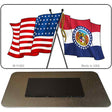 Missouri Crossed US Flag Novelty Metal Magnet M-11485