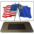 Nevada Crossed US Flag Novelty Metal Magnet M-11488