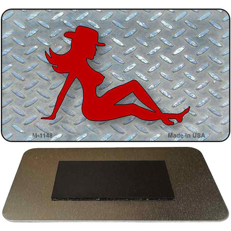 Cowgirl Mud Flap Novelty Metal Magnet M-1148