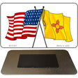 New Mexico Crossed US Flag Novelty Metal Magnet M-11491