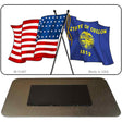 Oregon Crossed US Flag Novelty Metal Magnet M-11497