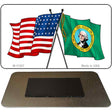 Washington Crossed US Flag Novelty Metal Magnet M-11507