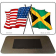 Jamaica Crossed US Flag Novelty Metal Magnet M-11515