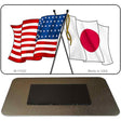 Japan Crossed US Flag Novelty Metal Magnet M-11520