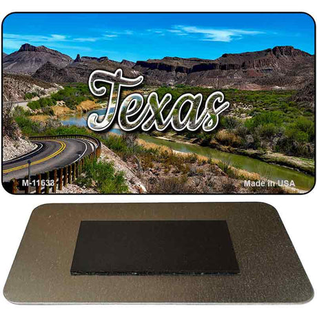 Texas Open Mountain Road Novelty Metal Magnet M-11633