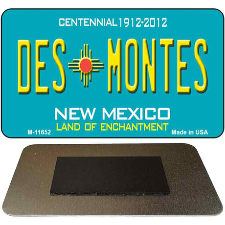 Des Montes Teal New Mexico Novelty Metal Magnet M-11652