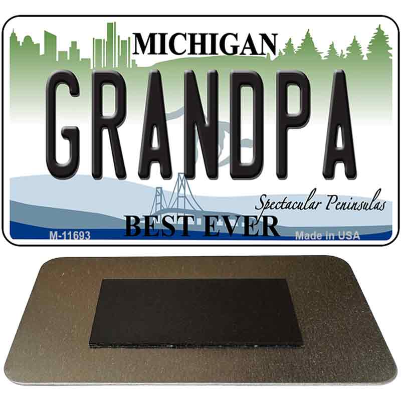 Grandpa Michigan Novelty Metal Magnet M-11693