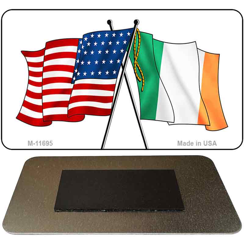 USA / Ireland Flag Novelty Metal Magnet M-11695