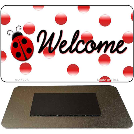 Welcome Ladybug Novelty Metal Magnet M-11726