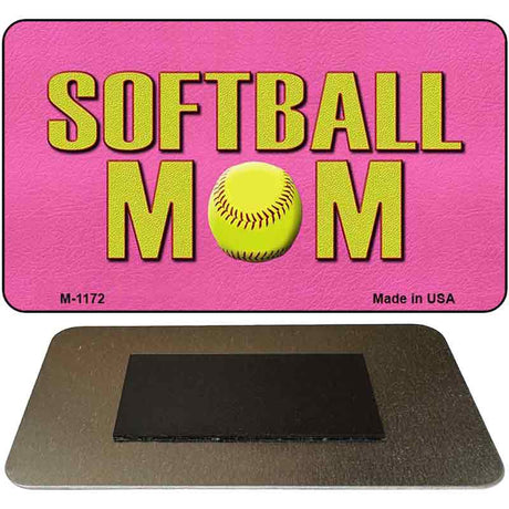 Softball Mom Novelty Metal Magnet M-1172