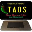 Taos New Mexico Black State Magnet M-11752