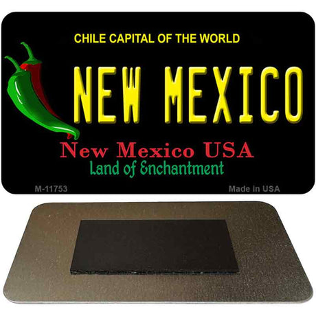 New Mexico Black New Mexico Novelty Metal Magnet M-11753