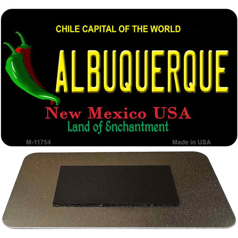 Albuquerque Black New Mexico Novelty Metal Magnet M-11754