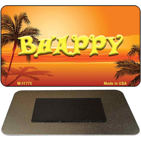 Be Happy Novelty Metal Magnet M-11775