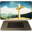 Cross On Mountain Novelty Metal Magnet M-11796