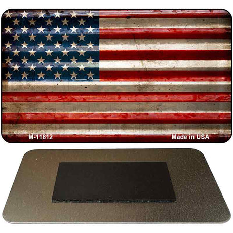 American Flag Corrugated Novelty Metal Magnet M-11812