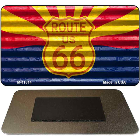 Arizona Route 66 Corrugated Novelty Metal Magnet M-11814