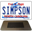 Simpson North Carolina Novelty Metal Magnet M-11862