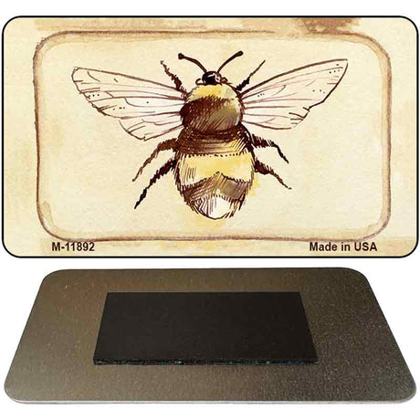 Bumble Bee Watercolor Novelty Metal Magnet M-11892