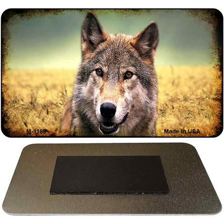 Wolf Novelty Metal Magnet M-1189