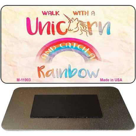 Walk with a Unicorn Novelty Metal Magnet M-11903