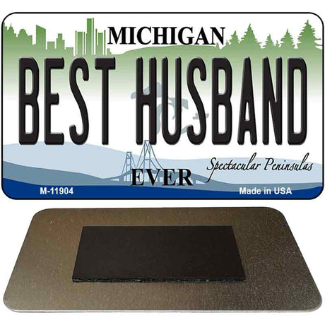 Michigan Best Husband Novelty Metal Magnet M-11904