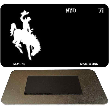 Wyoming Black State Blank Novelty Metal Magnet M-11923