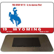 Wyoming State Blank Novelty Metal Magnet M-11924