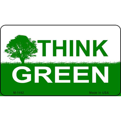 Think Green Novelty Metal Magnet M-1192