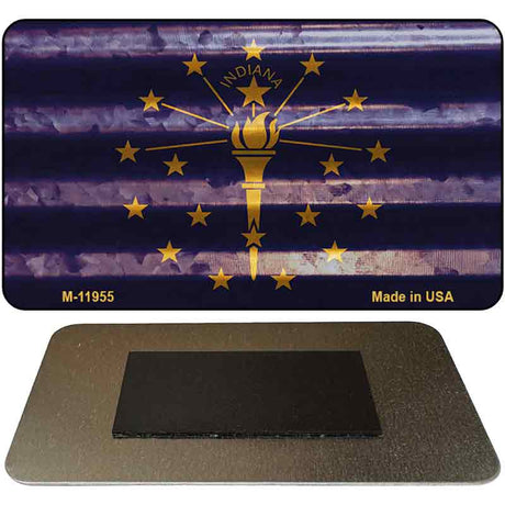 Indiana Corrugated Flag Novelty Magnet M-11955