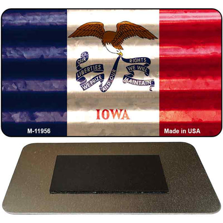 Iowa Corrugated Flag Novelty Magnet M-11956