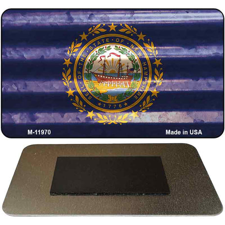 New Hampshire Corrugated Flag Novelty Magnet M-11970