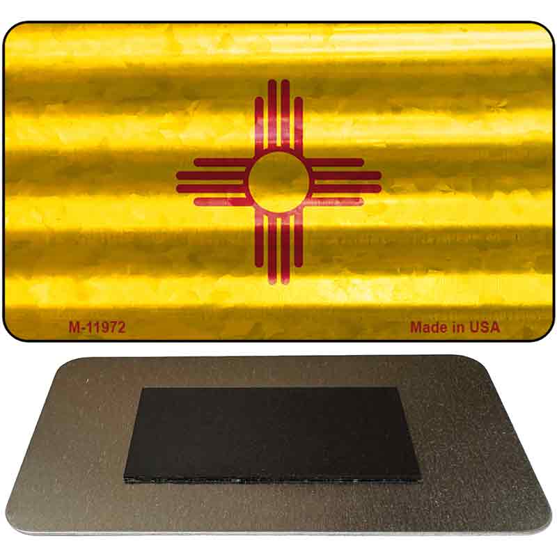 New Mexico Corrugated Flag Novelty Magnet M-11972