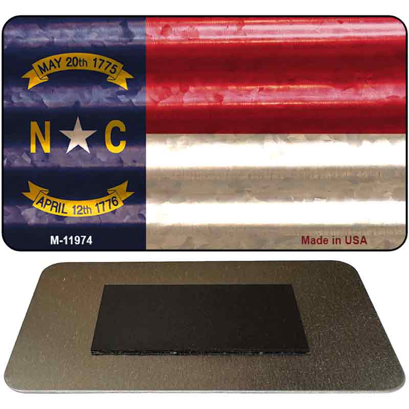 North Carolina Corrugated Flag Novelty Magnet M-11974