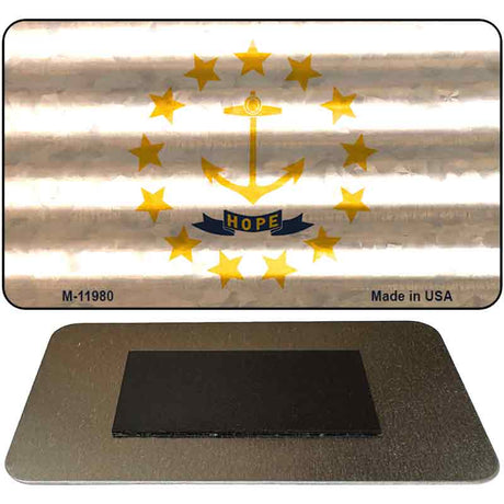 Rhode Island Corrugated Flag Novelty Magnet M-11980