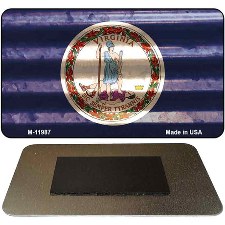 Virginia Corrugated Flag Novelty Magnet M-11987