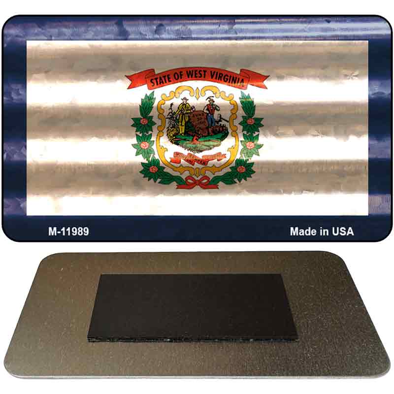 West Virginia Corrugated Flag Novelty Magnet M-11989