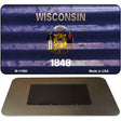 Wisconsin Corrugated Flag Novelty Magnet M-11990