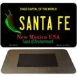 Santa Fe Black New Mexico Novelty Metal Magnet M-12050