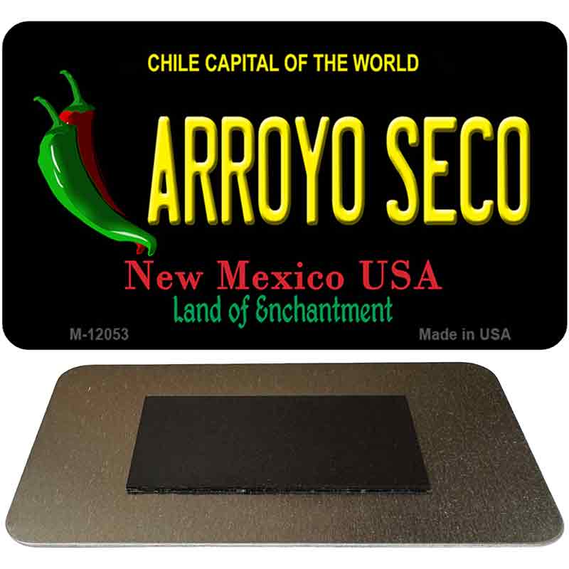 Arroyo Seco Black New Mexico Novelty Metal Magnet M-12053