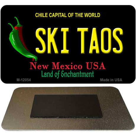 Ski Taos Black New Mexico Novelty Metal Magnet M-12054