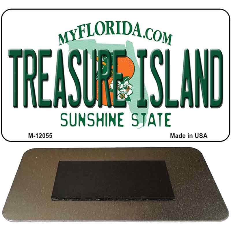 Florida Treasure Island Novelty Metal Magnet M-12055