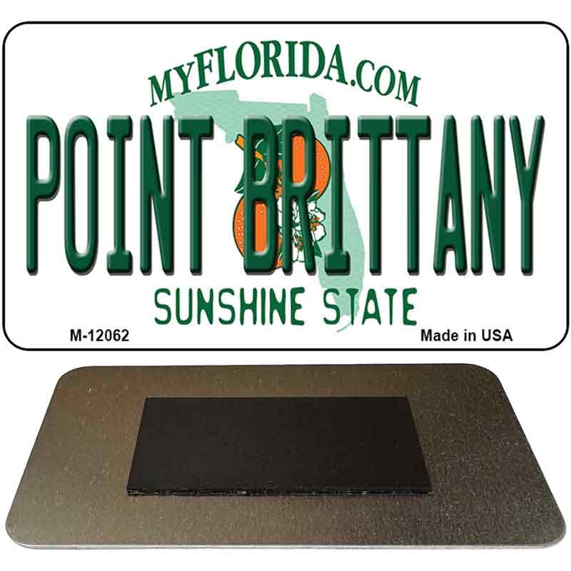 Florida Point Brittany Novelty Metal Magnet M-12062