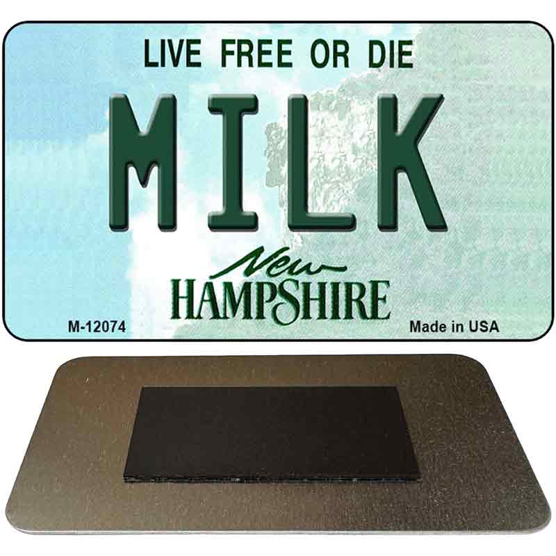 Milk New Hampshire State Novelty Metal Magnet M-12074