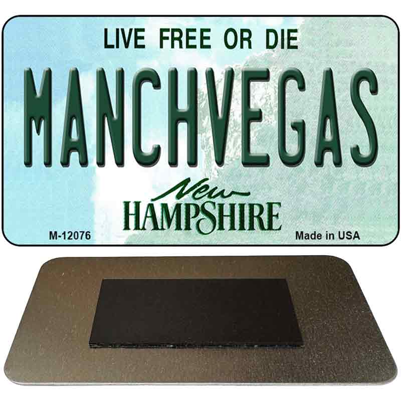 Manchvegas New Hampshire State Novelty Metal Magnet M-12076