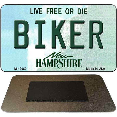 Biker New Hampshire State Novelty Metal Magnet M-12080