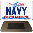 Navy North Carolina State Novelty Metal Magnet M-12094