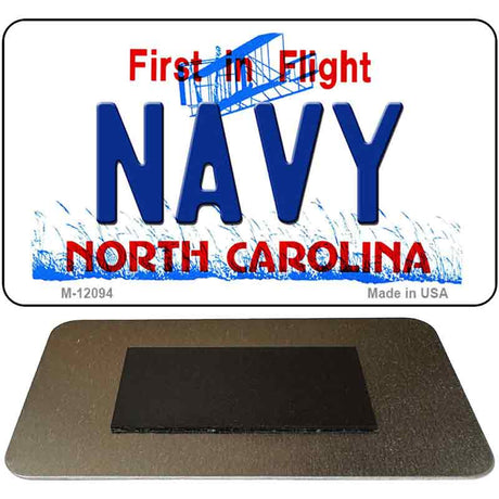 Navy North Carolina State Novelty Metal Magnet M-12094