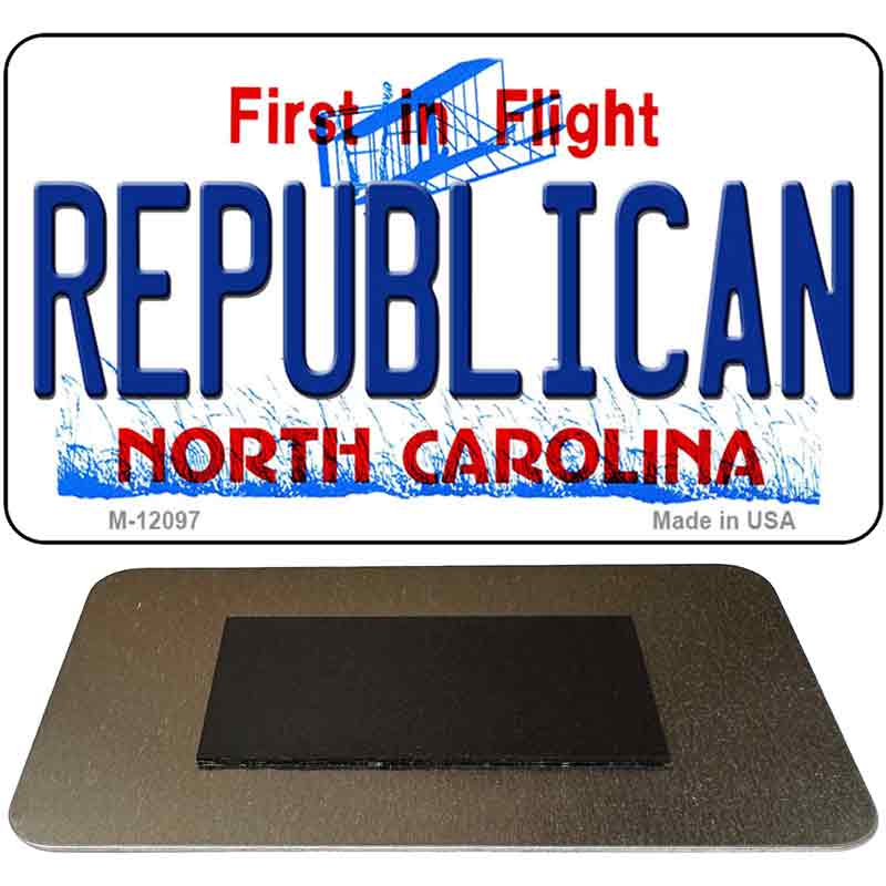 Republican North Carolina State Novelty Metal Magnet M-12097