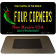 Four Corners New Mexico Black Novelty Metal Magnet M-12178